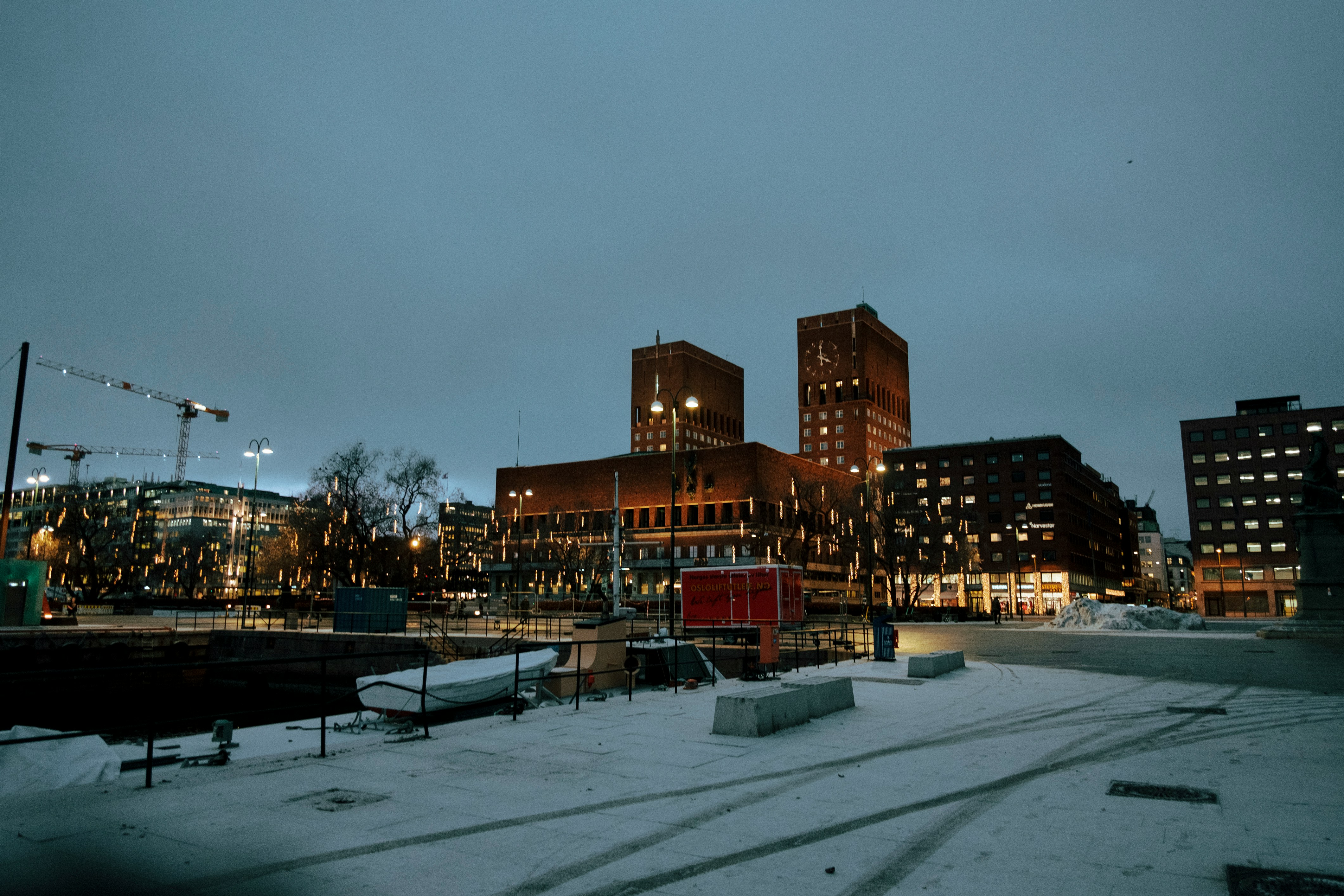 Oslo City Hall in winter